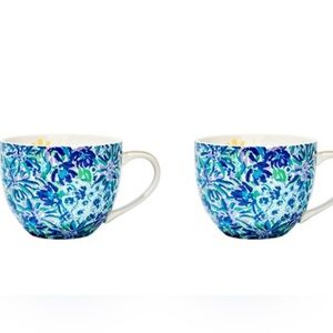 NEW LILLY PULITZER SET OF 2 MUGS